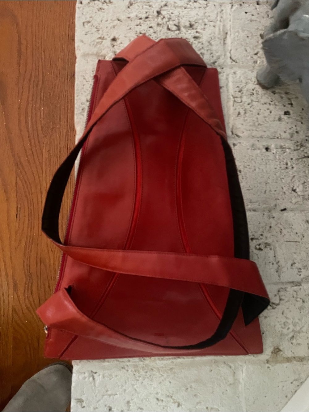 Red Leather backpack PLY